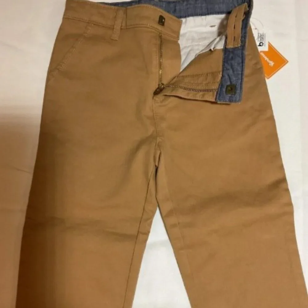 Gymboree Boys Size 4T Tan Chino Adjustable Waist Pants NWT Classic Preppy School